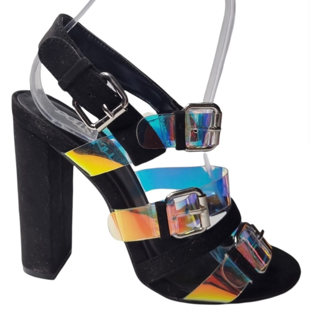 Dolls Kill Black and Iridescent Heels